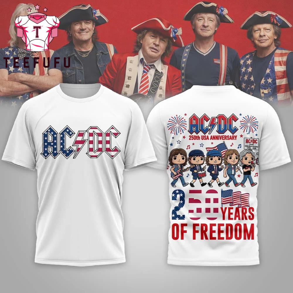 ACDC Band 250th USA Anniversary White T Shirt