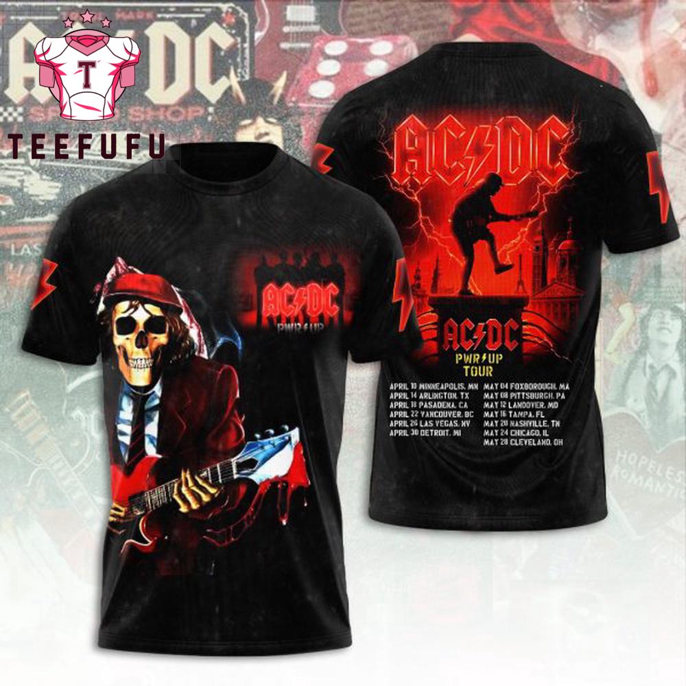ACDC Band Power Up North America 2025 3D Shirt