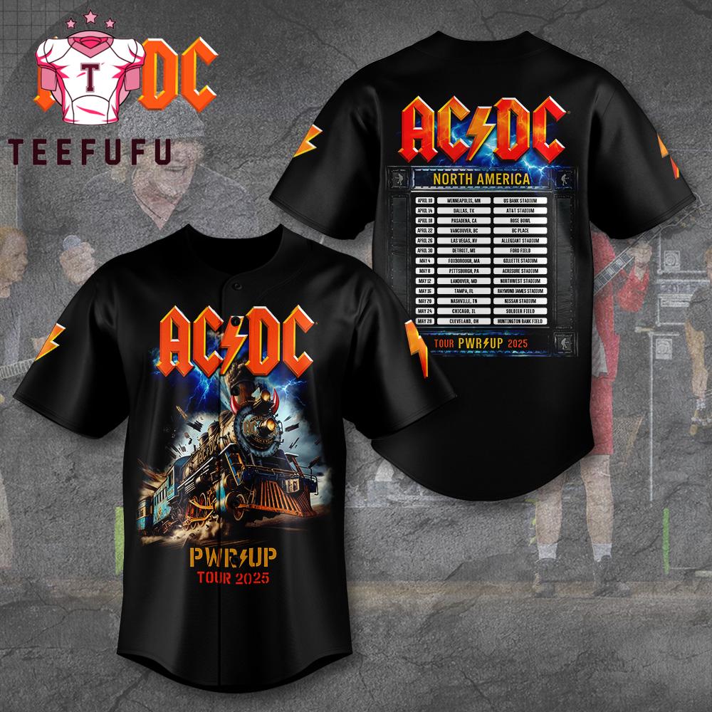 ACDC Power Up 2025 Tour Trendy Baseball Jersey