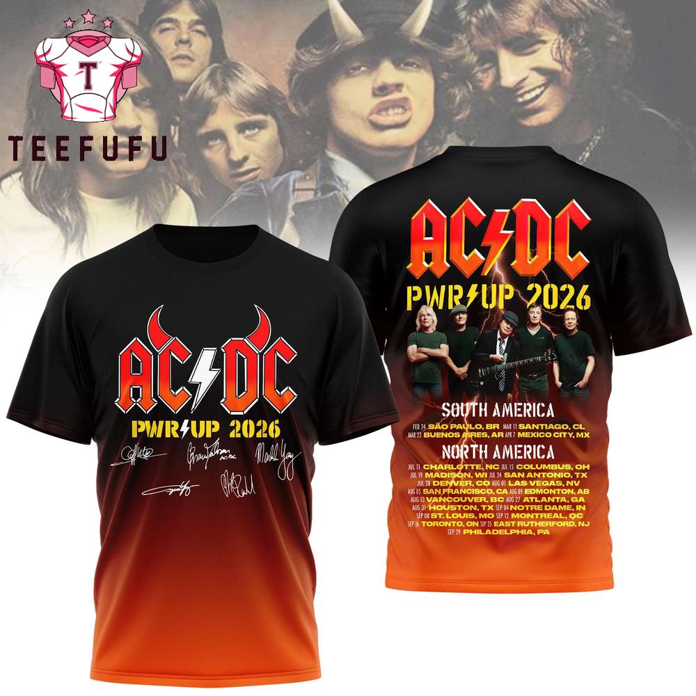 ACDC PWR Up 2026 Tour Special New 3D Shirt