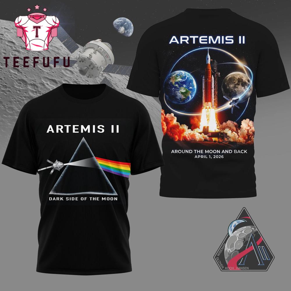 Artemis II Dark Side of the Moon T Shirt