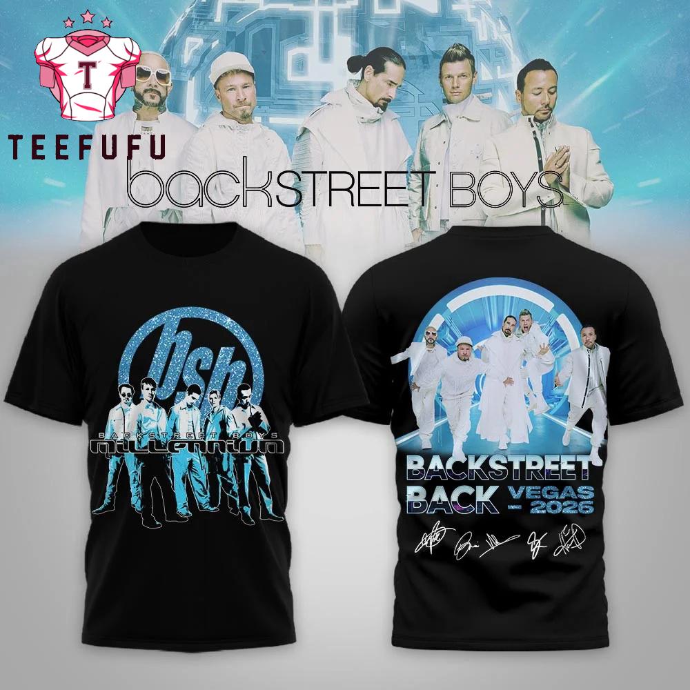 Back Street Boys Las Vegas 2026 Tour Black T Shirt