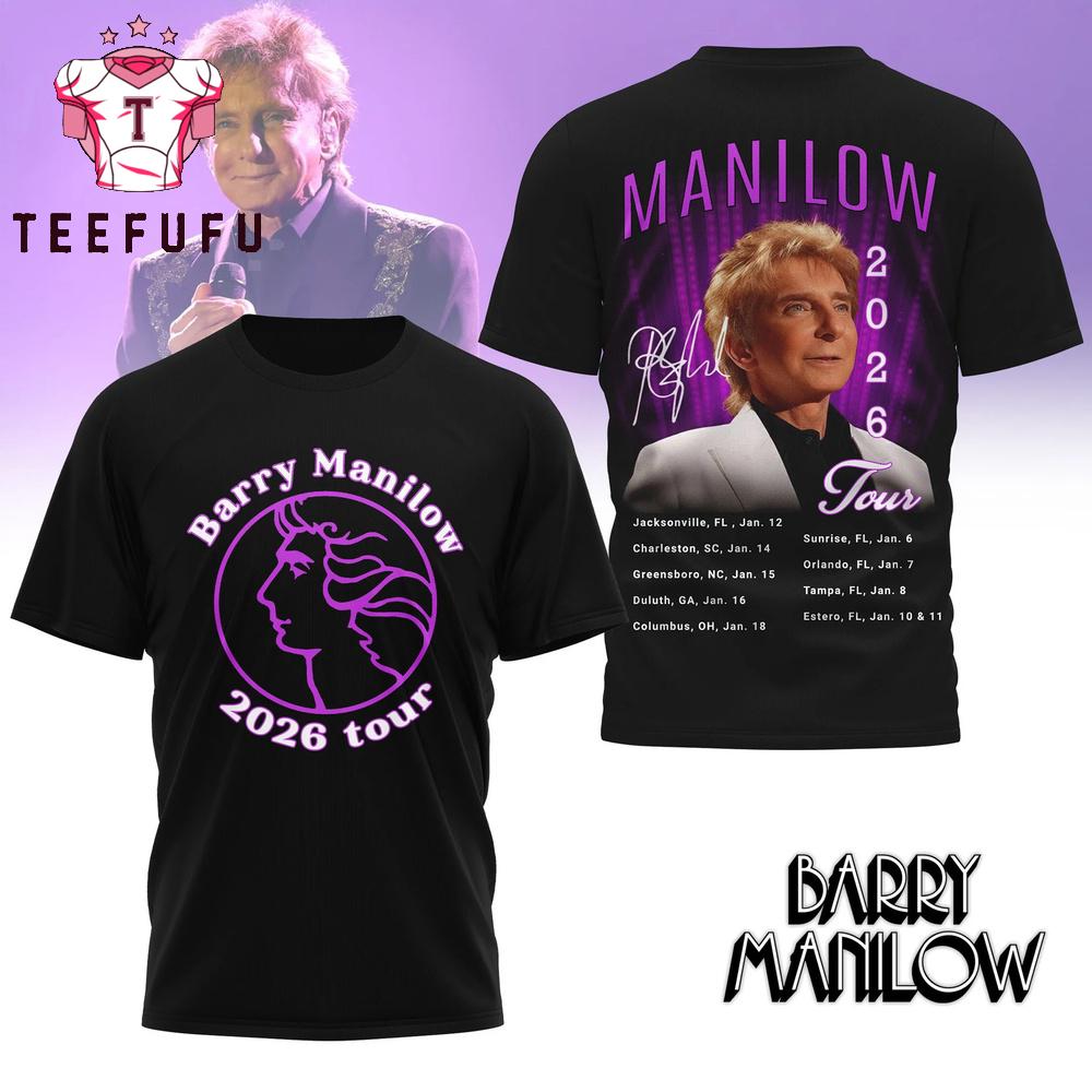 Barry Manilow Tour 2026 Special New 3D Shirt
