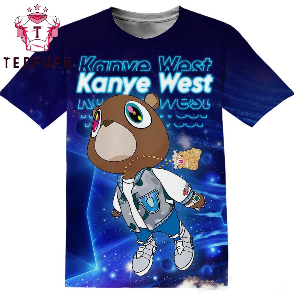 Bear Kanye Kanye West Graduation Rapper Music Lover 3D Shirt