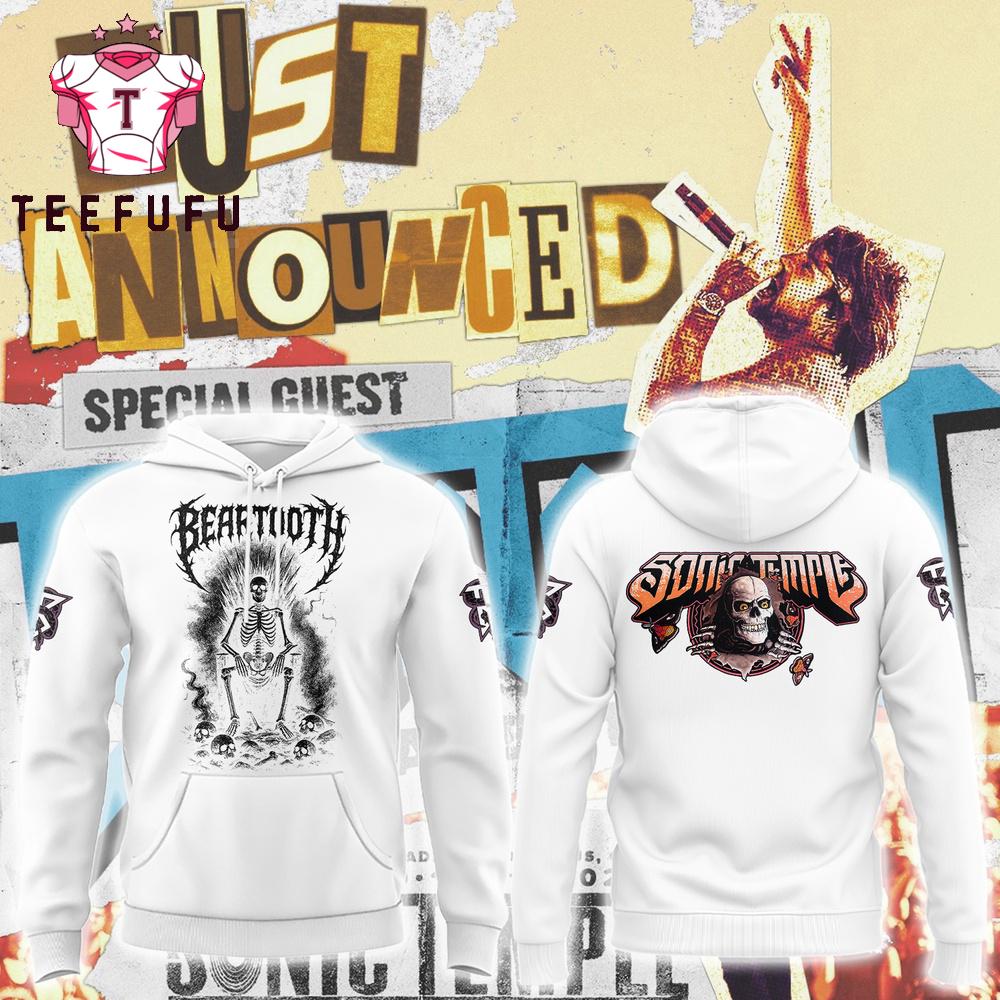 Beartooth Just Announced x Sonic Temple 2025 Limited Edition White Hoodie