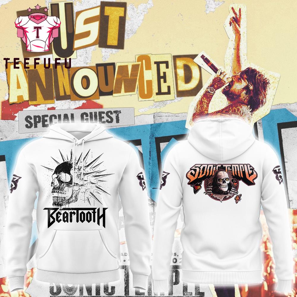 Beartooth Just Announced x Sonic Temple 2025 White Hoodies