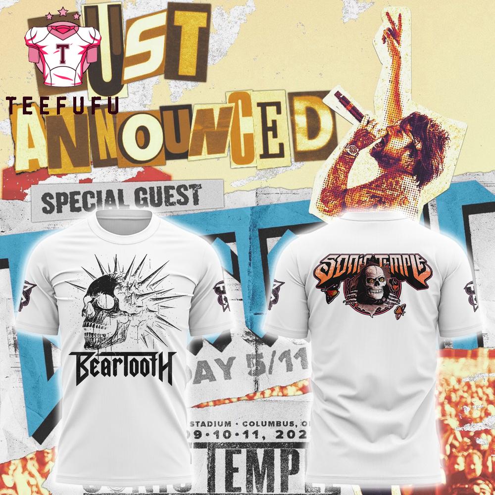 Beartooth Just Announced x Sonic Temple 2025 White T Shirts