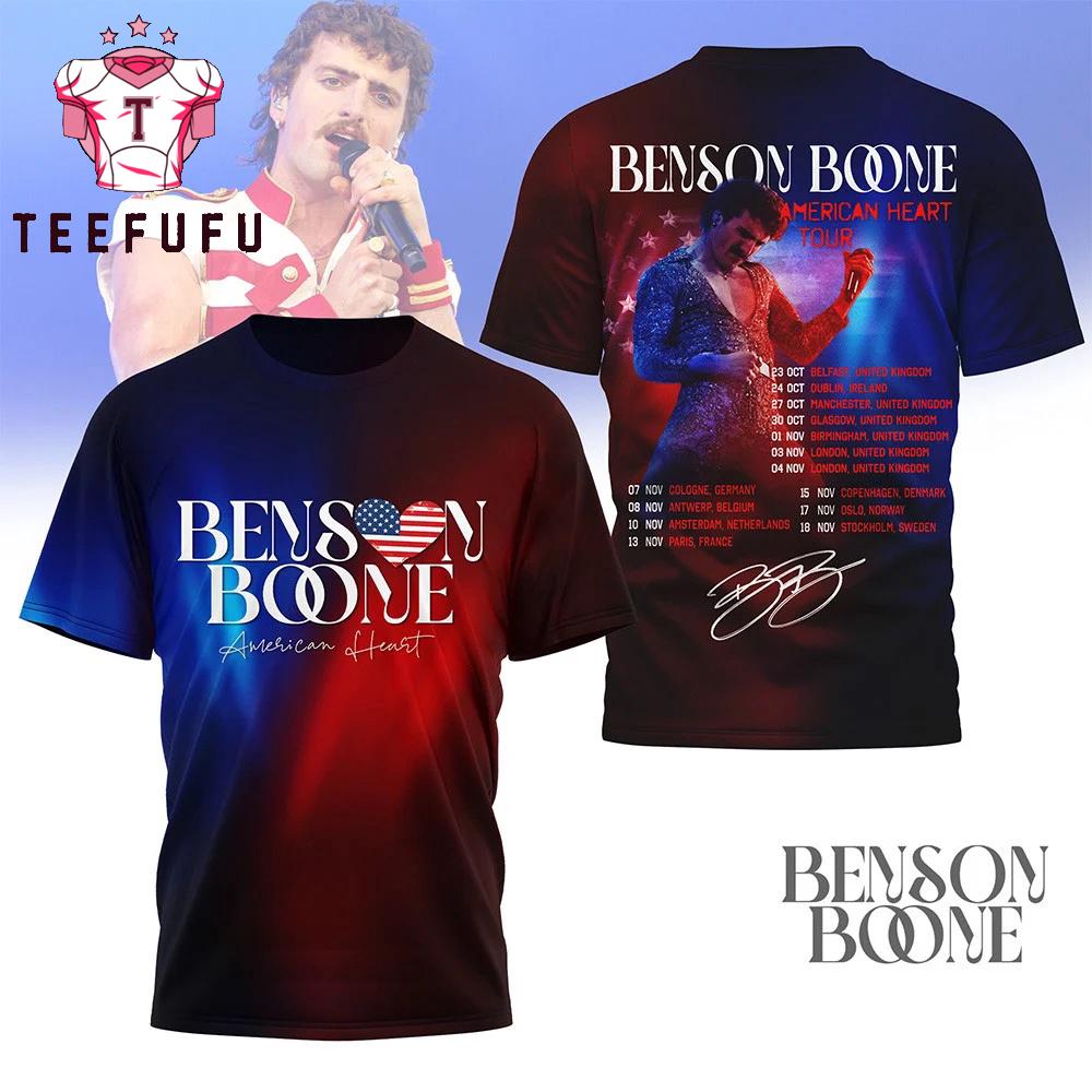 Benson Boone American Heart Tour 2026 3D Shirt