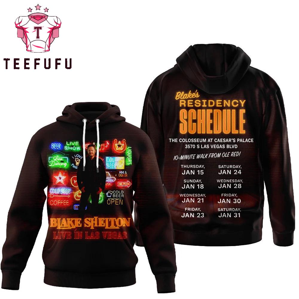 Blake Shelton Residency Schedule 2026 Hoodie