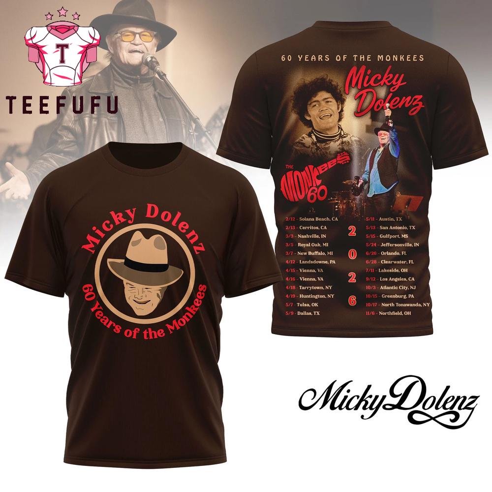 Micky Dolenz 60 Years of the Monkees 2026 3D Shirt