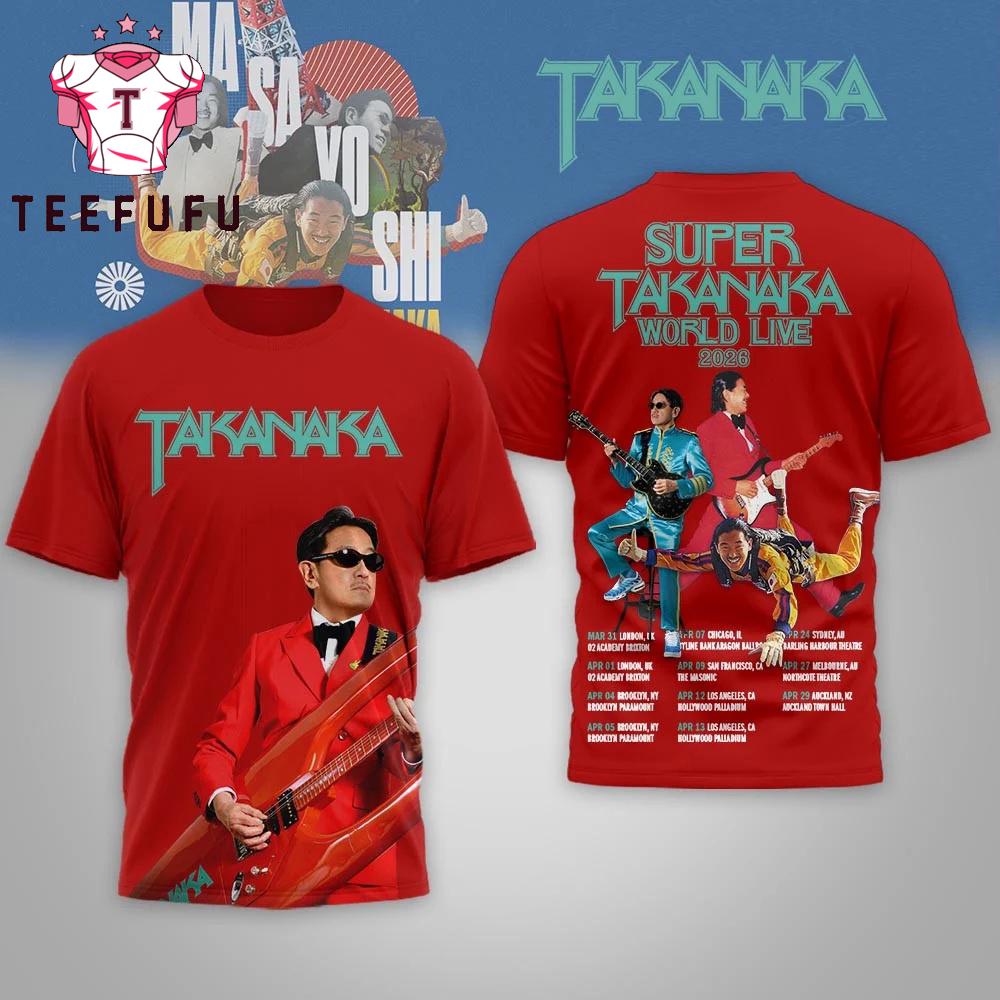 Super Takanaka 2026 Tour Red T Shirt