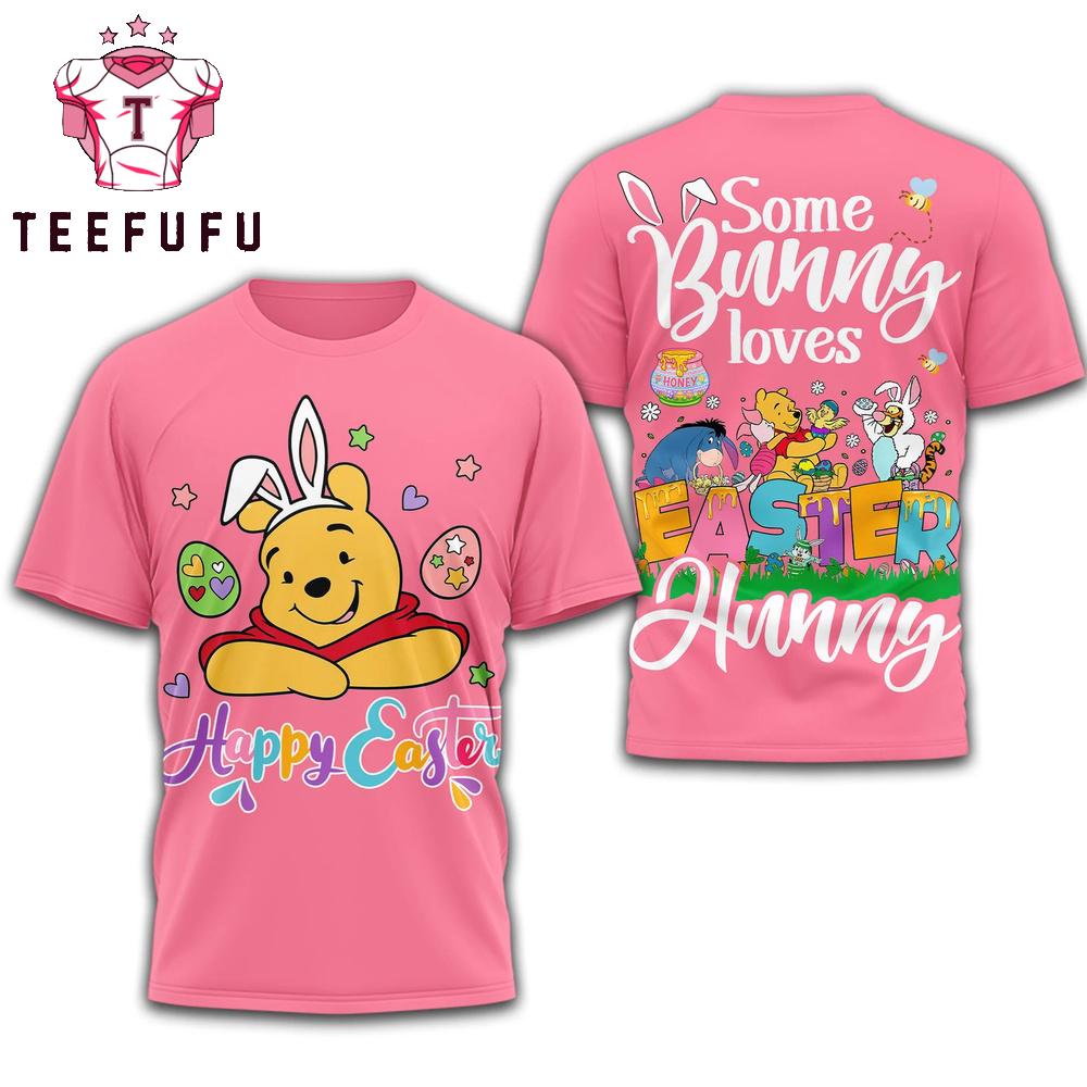 Winnie the Pooh Happy Easter 2026 Pink Shirt